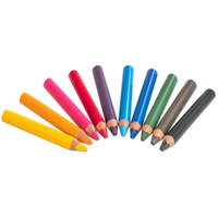 Super-Jumbo-Dreikant-Farbstifte inkl. Spitzer, 60 Stück - Betzold Super Jumbo Dreikant Farbstifte inkl Spitzer 60 Stueck 11689 i ZN