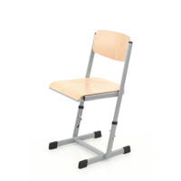 Ecoflex Schülerstuhl, höhenverstellbar - Ecoflex Schuelerstuhl hoehenverstellbar 766437 h ZN