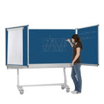 Federzugtafel aus Premium Stahlemaille, fahrbar, Serie FZR E - FZR 201EB 1