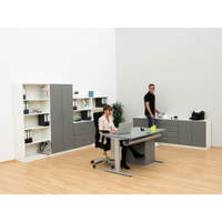 Flexeo® Drehtüren-Schrank, 2 Fächer = 2 Ordnerhöhen – Bild 10