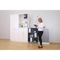 Flexeo® Drehtüren-Schrank, 6 Fächer = 6 Ordnerhöhen – Bild 15
