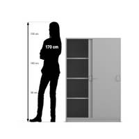 Flexeo® Schiebetürenschrank, 4 Fächer, Breite 94,4 cm - Flexeo Schiebetuerenschrank 4 Faecher Breite 94 4 cm 813000 P07 ZN