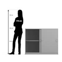 Flexeo® Schiebetürenschrank, 4 Fächer, Mittelwand, Breite 126,4 cm - Flexeo Schiebetuerenschrank 4 Faecher Mittelwand Breite 126 4 cm 813008 P07 ZN