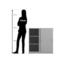 Flexeo® Schiebetürenschrank, 6 Fächer, Breite 94,4 cm - Flexeo Schiebetuerenschrank 6 Faecher Breite 94 4 cm 813007 P07 ZN