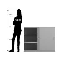 Flexeo® Schiebetürenschrank, 6 Fächer, Mittelwand, Breite 126,4 cm - Flexeo Schiebetuerenschrank 6 Faecher Mittelwand Breite 126 4 cm 813003 P07 ZN 2