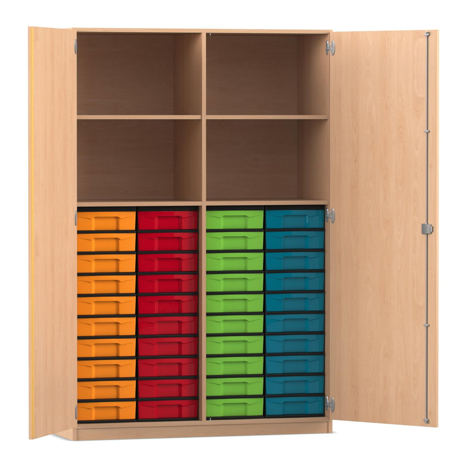 geflochtenen korb Holzkorb geflochten 40cm Variante:mit 4 x 0.6 L Ripple Glas