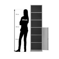 Flexeo® Schrank, 6 Fächer, 1 Halbtür, Breite 48,1 cm - Flexeo Schrank 6 Faecher 1 Halbtuer Breite 48 1cm 802039 P07 ZN