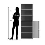 Flexeo® Schrank, 6 Fächer, 1 Halbtür, Breite 64,1 cm - Flexeo Schrank 6 Faecher 1 Halbtuer Breite 64 1 cm 802040 P07 ZN
