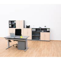 Flexeo® Schrank, unten Drehtüren, oben 1 Fach = 3 Ordnerhöhen - Flexeo Schrank unten Drehtueren oben 1 Fach 3 Ordnerhoehen 802059 k ZN