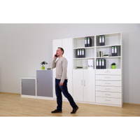 Flexeo® Schrank, unten Drehtüren, oben 3 Fächer = 6 Ordnerhöhen – Bild 5