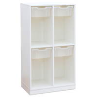 Flexeo® Schulranzenregal PRO, 2 Reihen, 4 Boxen Gr. M, für 4 Schulranzen - Flexeo Schulranzenregal PRO 2 Reihen 4 Boxen Gr M fuer 4 Schulranzen 808180 h ZN