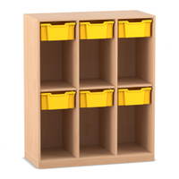 Flexeo® Schulranzenregal PRO, 3 Reihen, 6 Boxen Gr. M, für 6 Schulranzen - Flexeo Schulranzenregal PRO 3 Reihen 6 Boxen Gr M fuer 6 Schulranzen 808181 P01 ZN