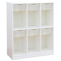 Flexeo® Schulranzenregal PRO, 3 Reihen, 6 Boxen Gr. M, für 6 Schulranzen - Flexeo Schulranzenregal PRO 3 Reihen 6 Boxen Gr M fuer 6 Schulranzen 808181 h ZN