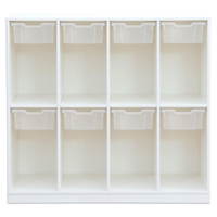Flexeo® Schulranzenregal PRO, 4 Reihen, 8 Boxen Gr. M, für 8 Schulranzen - Flexeo Schulranzenregal PRO 4 Reihen 8 Boxen Gr M fuer 8 Schulranzen 808182 l ZN