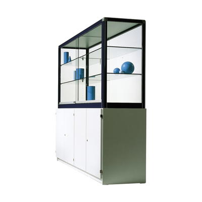 Glasvitrine V7 mit Unterschrank, Vitrine aus Sicherheitsglas