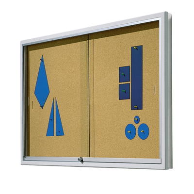 Informationsvitrine V9 mit Naturkorkrückwand