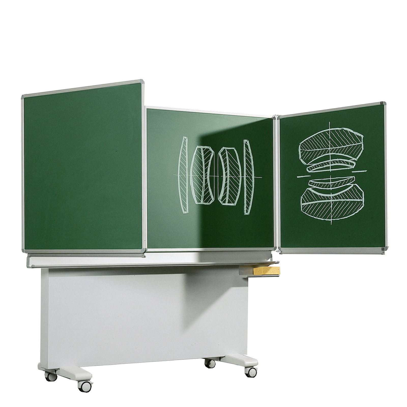 M102EG-1 Klappschiebetafel Schultafel aus Premium Stahlemaille, Serie M-EG - M102EG 1