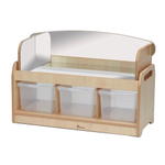 Niedrige Sensorik-Spielstation mit Spiegel und 3 Aufbewahrungsboxen - PT154 Millhouse Early Years Furniture Low Sensory Play Unit With clear tubs Main RGB.jpeg 1000