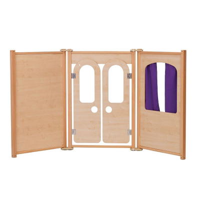 Trennwand-Set „Zuhause“ (Doppeltür + Fenster + Ahorn)