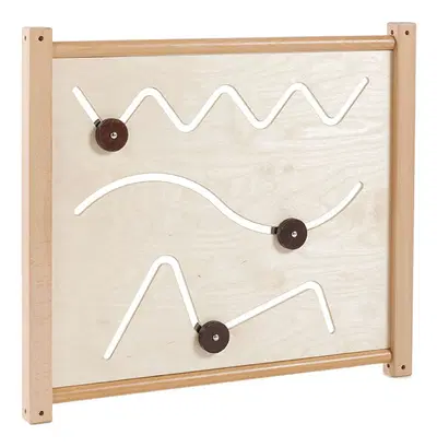Niedrige Trennwand mit Spielelementen
