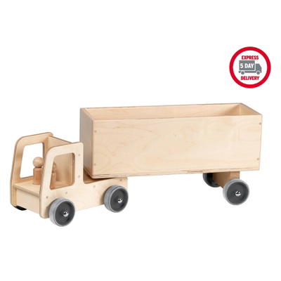 Riesenlaster mit Kastenanhänger