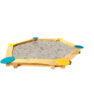 Halbstamm-Sandkasten 6-Eck, mit Eckverbindungen