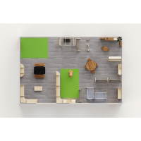 Kompletteinrichtung Kita Gruppenraum, 65 m² - ind rec sml1 reception indoor 24 03 21 orthographic top