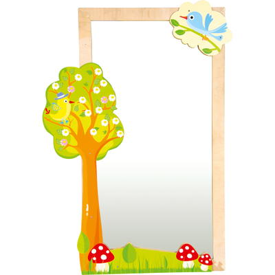 Spiegelschmuck – Baum mit Vogel