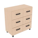 EXPO Schubladenschrank 80, mit 6 Schubladen, Ahorn E - 092632 BE9005 a 26