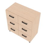 EXPO Schubladenschrank 80, mit 6 Schubladen, Ahorn E - 092632 BE9005 b 26
