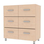 EXPO Schubladenschrank 80, mit 6 Schubladen, Ahorn E - 092632 BE9006 c 26