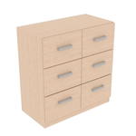 EXPO Schubladenschrank 80, mit 6 Schubladen, Ahorn E - 092632N a 26