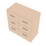 EXPO Schubladenschrank 80, mit 6 Schubladen, Ahorn E - 092632N b 26