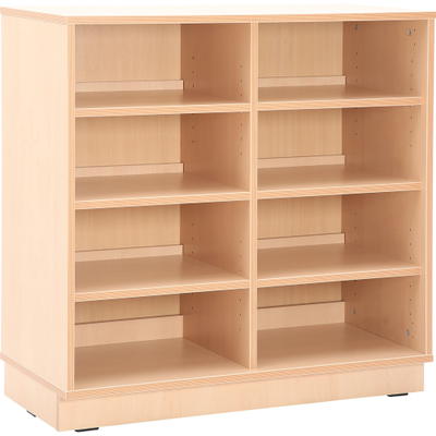 Flexi-TB Schrank M mit Trennwand und Fachböden, B 89, Ahorn-Jylland-TB