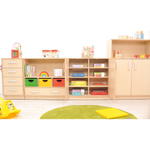 Flexi-TB Schrank M mit Trennwand und Fachböden, B 89, Ahorn-Jylland-TB - 092747TJ d 14