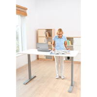 Elektrisch höhenverstellbarer Säulentisch, 61–126 cm, quadratisch – Bild 8