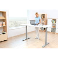 Elektrisch höhenverstellbarer Säulentisch, 61–126 cm, quadratisch – Bild 9