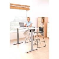 Elektrisch höhenverstellbarer Säulentisch, 61–126 cm, quadratisch – Bild 10