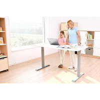 Elektrisch höhenverstellbarer Säulentisch, 61–126 cm, quadratisch – Bild 12