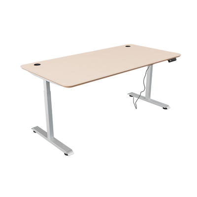 Elektrisch höhenverstellbarer Säulentisch, 61–126 cm, quadratisch