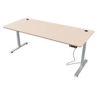 Elektrisch höhenverstellbarer Tisch Hugo, 180 x 80 cm, TH 70-117 cm – alufarben - 094365 b 26