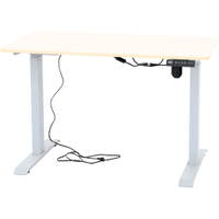 Elektrisch höhenverstellbarer Tisch Hugo, 115 x 65 cm, TH 70-117 cm – alufarben – Ahorn Jylland - 096957 a 19