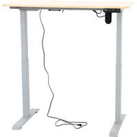 Elektrisch höhenverstellbarer Tisch Hugo, 115 x 65 cm, TH 70-117 cm – alufarben – Ahorn Jylland - 096957 b 19