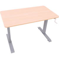 Manuell höhenverstellbarer Tisch Hugo, 120 x 75 cm, TH 70-117 cm – alufarben – Ahorn Jylland - 096959 b 19