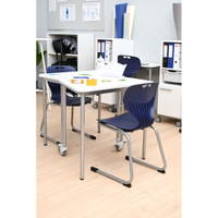 Moove+ Tisch 6, viereckig, mobil, TH 76 cm – weiß - 098152 zzn 26