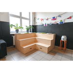 Stufenpodest H 92 cm, Eckmodul - 098720 d 25