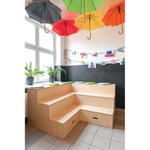 Stufenpodest H 92 cm, Eckmodul - 098720 f 25