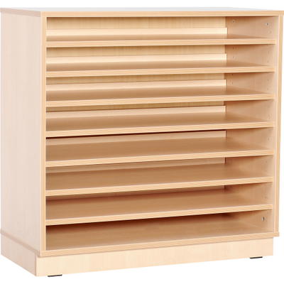 Flexi-TB Schrank M mit 7 Fachböden, B 89, Ahorn-Jylland-TB