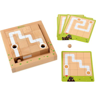 Würfel-Holzpuzzle, Labyrinth