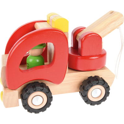 Buntes Holzauto – Abschleppwagen